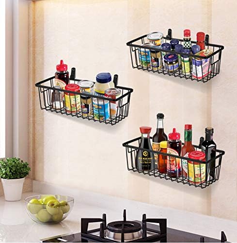 2 Pack Small Black Wire Storage Baskets