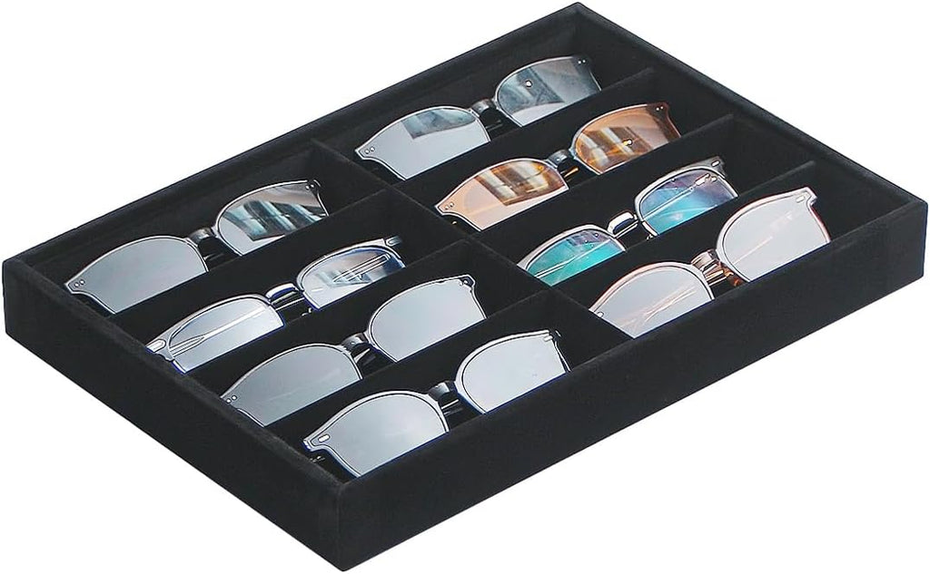 2 Pack 12-Grid Velvet Jewelry Trays