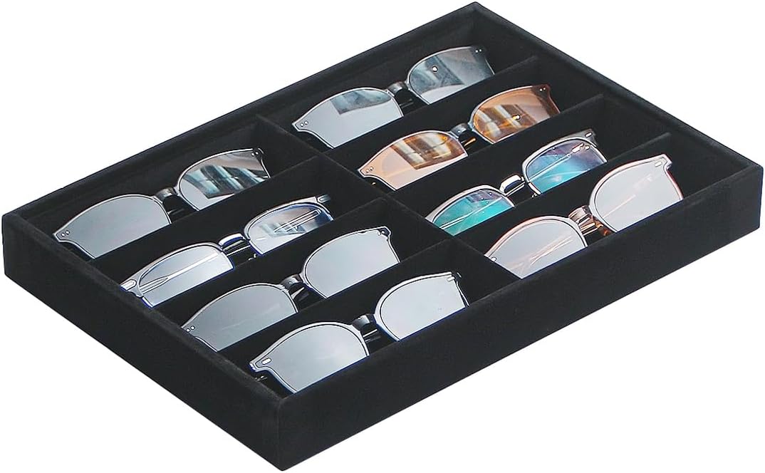 2 Pack 12-Grid Velvet Jewelry Trays