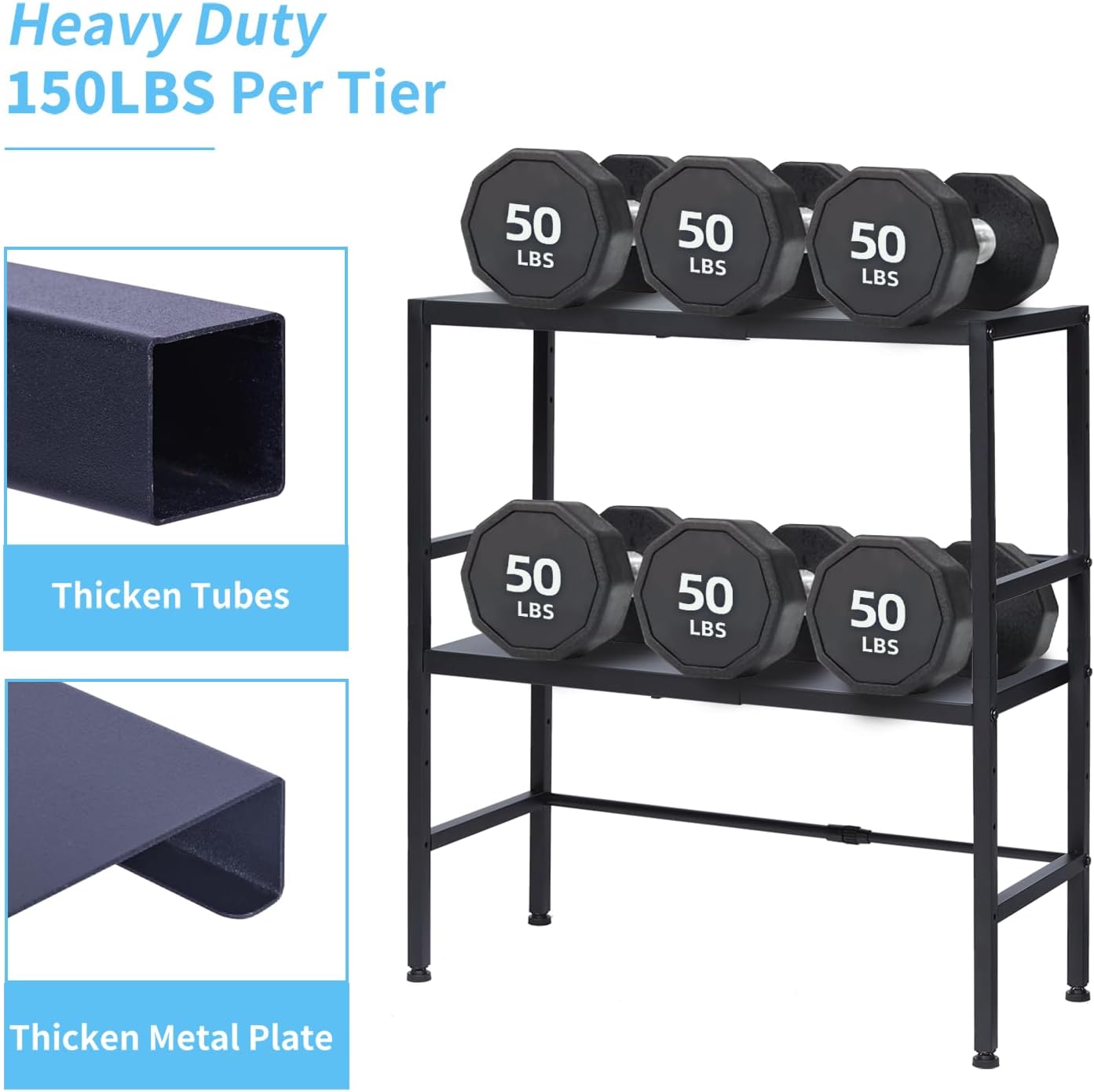 2-Tier Expandable Metal Shelves