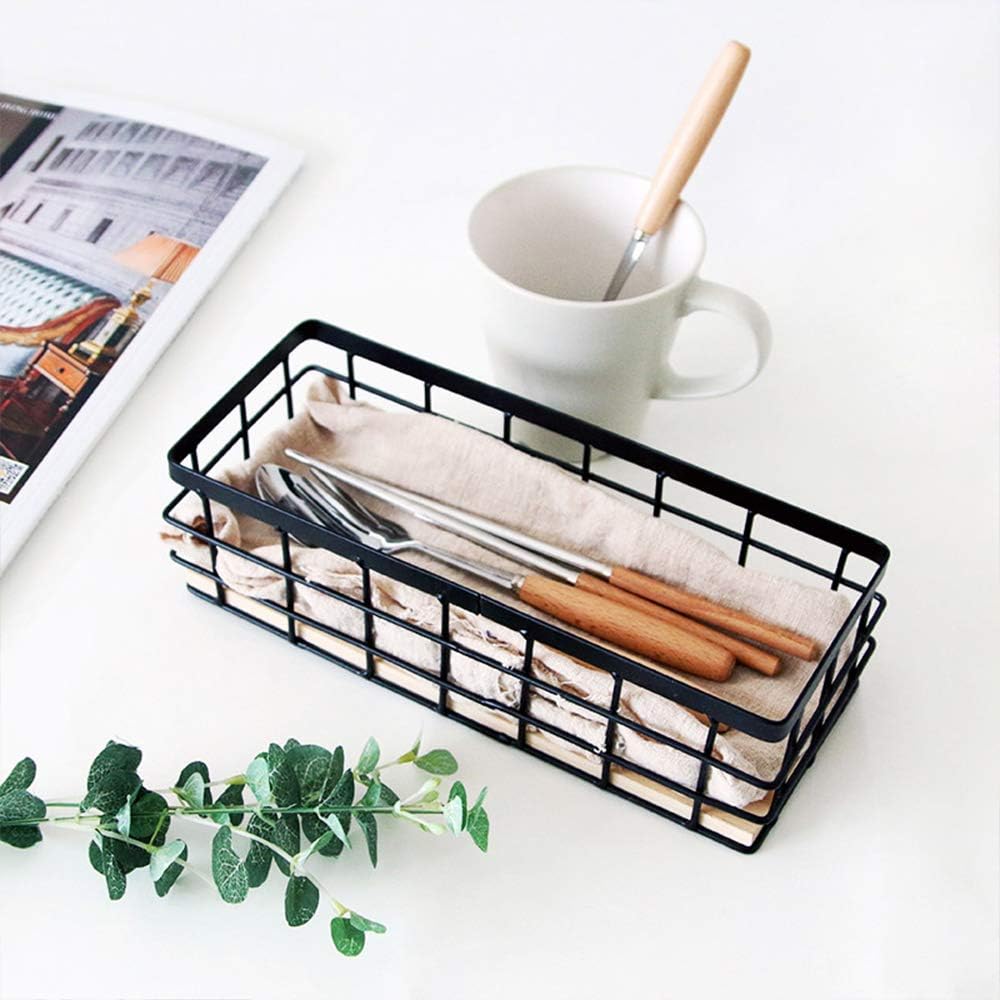 Small Brown Wire Storage Baskets