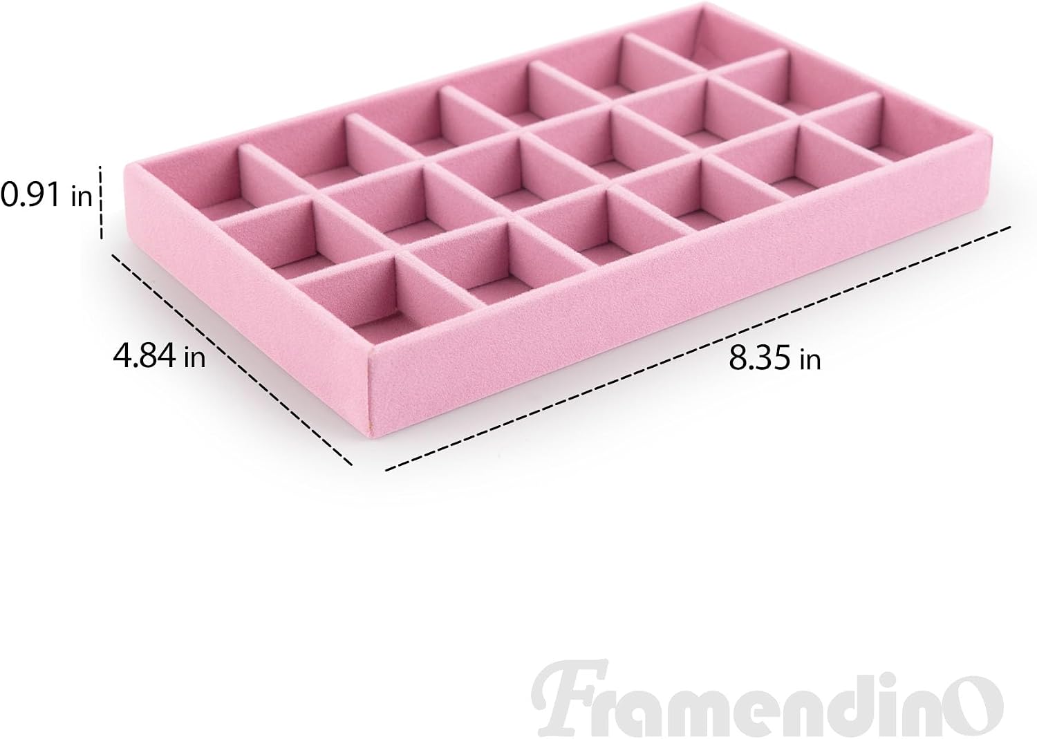 4 Pack Velvet Jewelry Trays