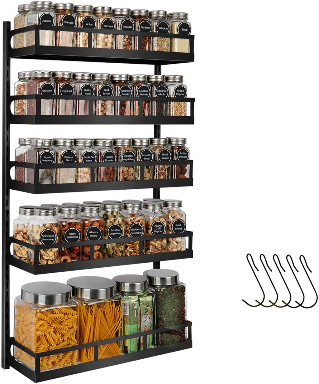 5 Tier Wall Mount Spice Rack
