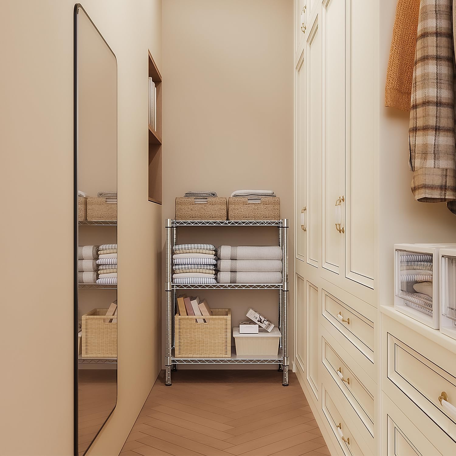 3 Tier Chrome Wire Storage Rack