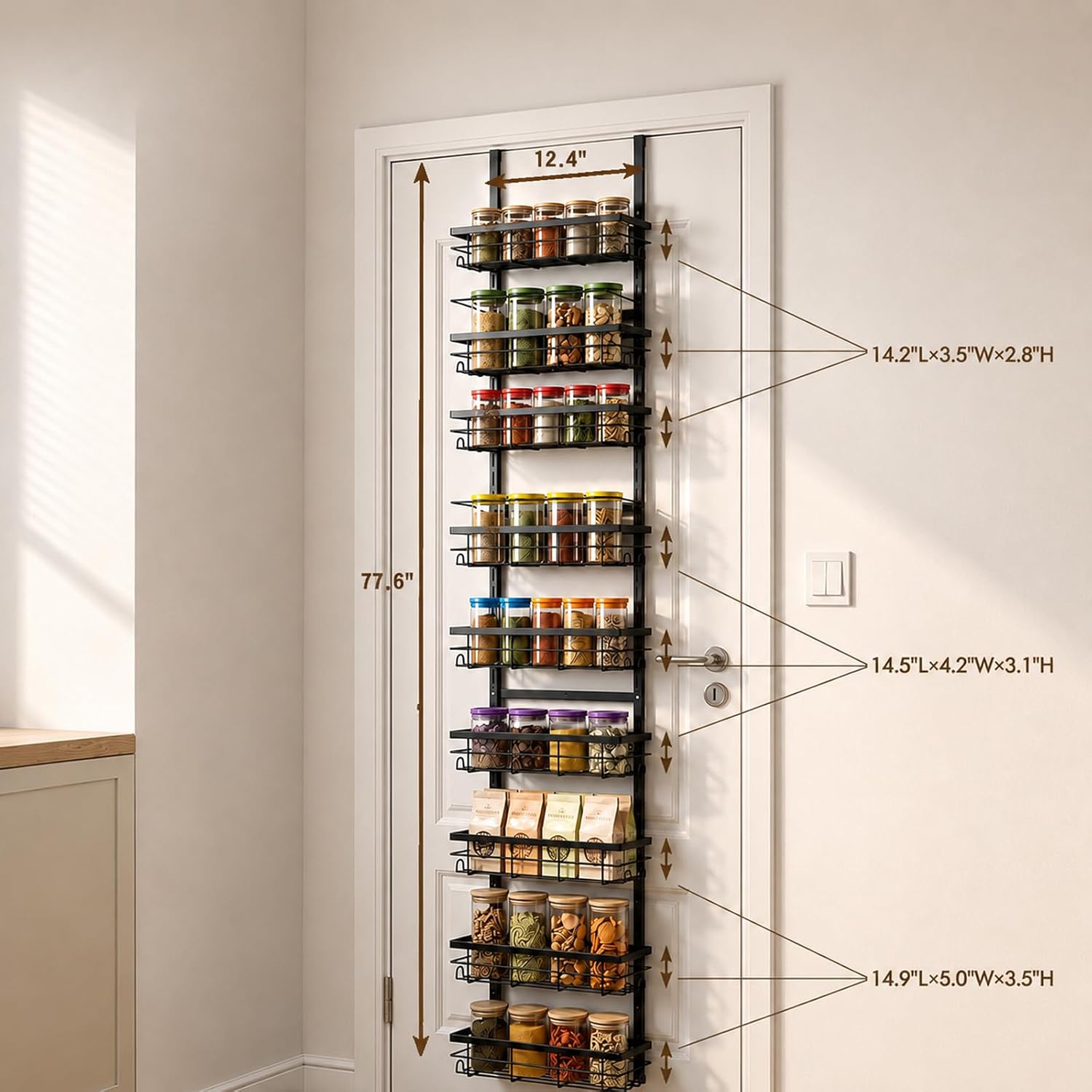 9-Tier Over Door Spice Organizer