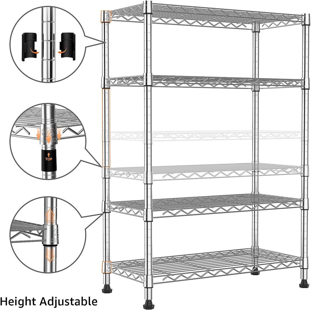 4-Tier Steel Heavy Duty Storage Rack