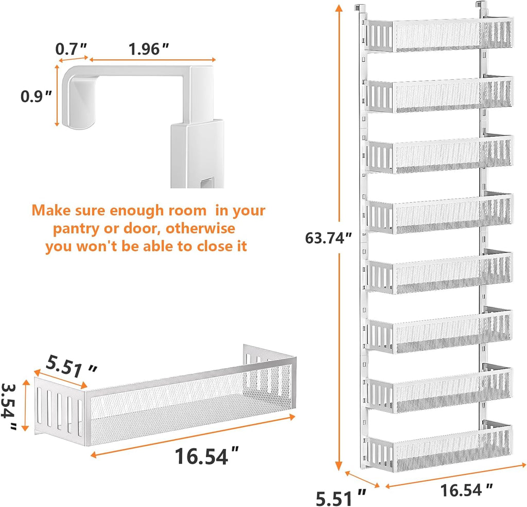 8-Tier Over Door Mesh Storage Organizer