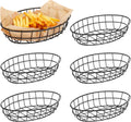 6 Pack Oval Metal Wire Serving Baskets