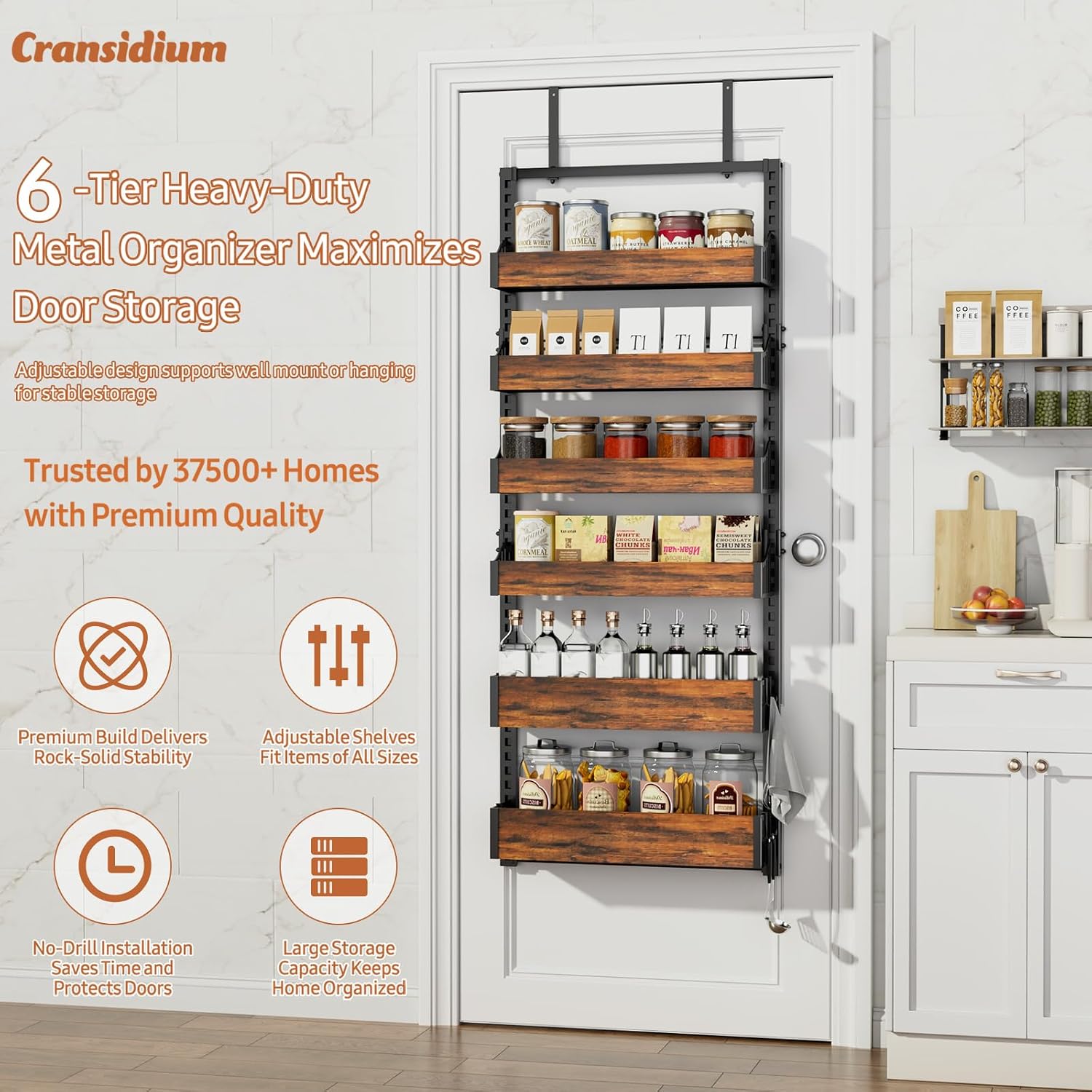 6-Tier Metal Over Door Organizer