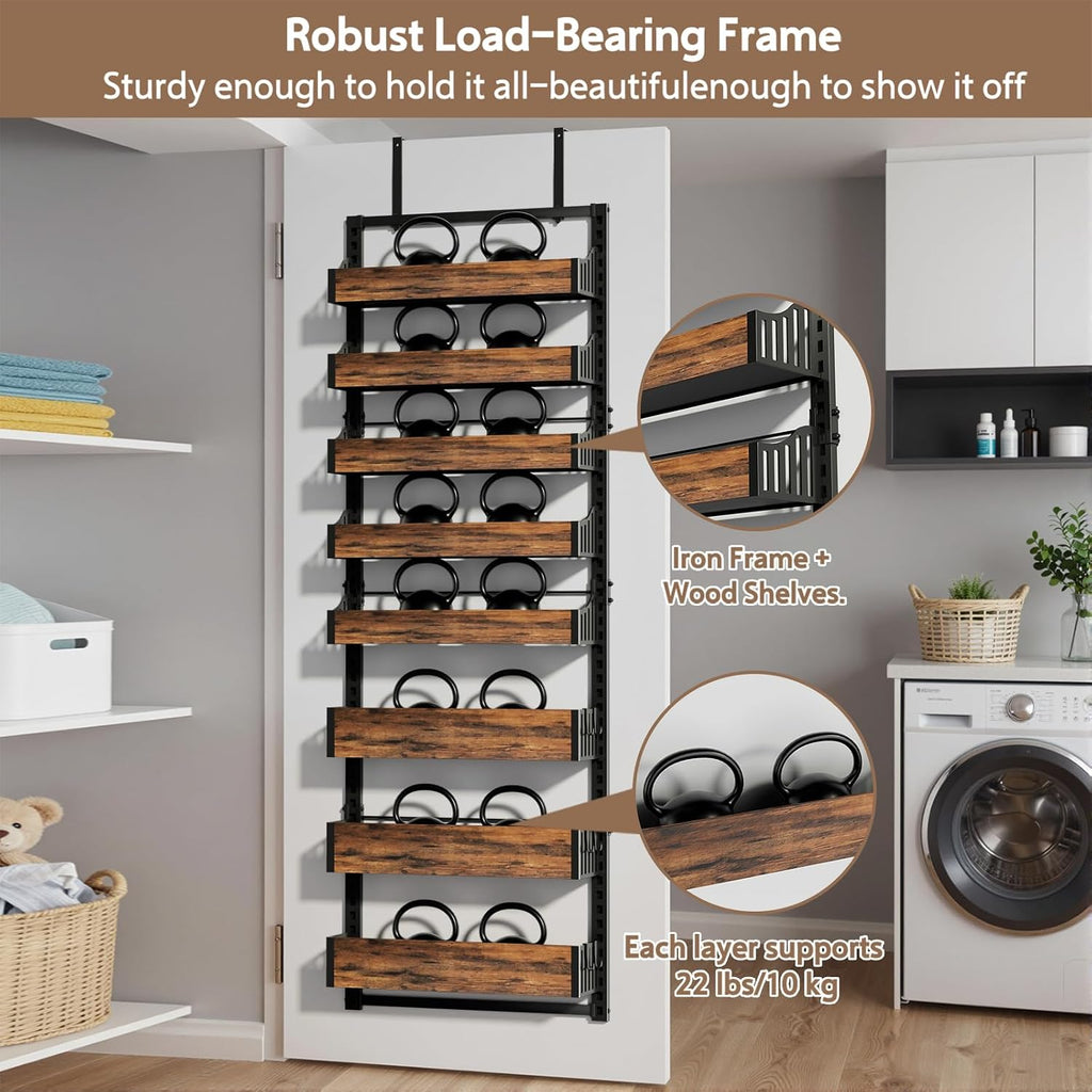 8-Tier Metal Over Door Spice Rack