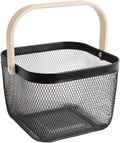 Black Square Mesh Harvest Storage Basket