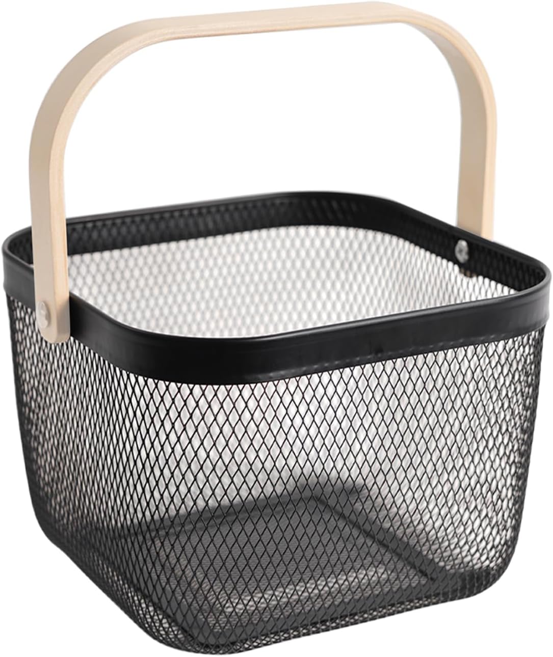 Black Square Mesh Harvest Storage Basket