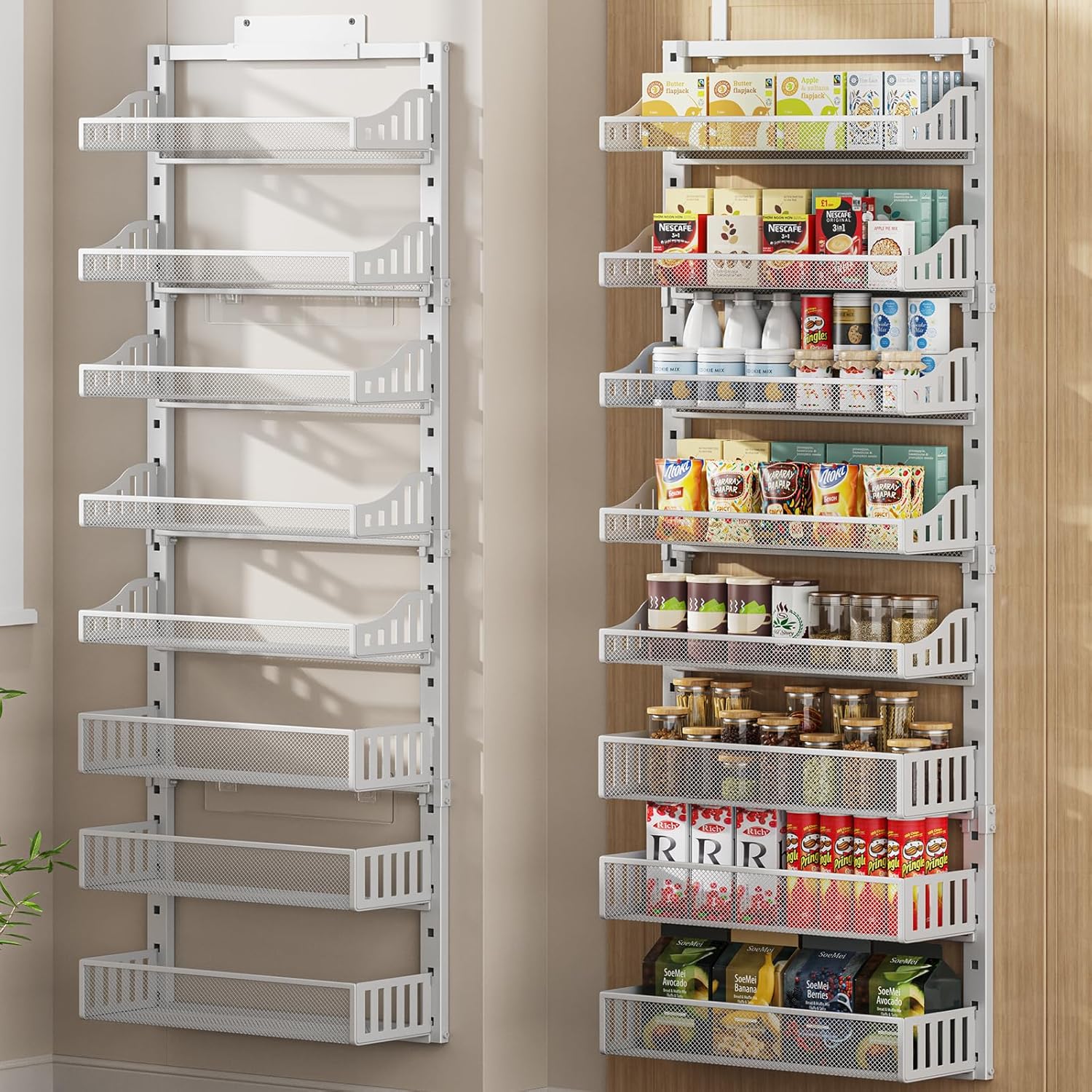 8-Tier 2IN1 Over Door Spice Rack