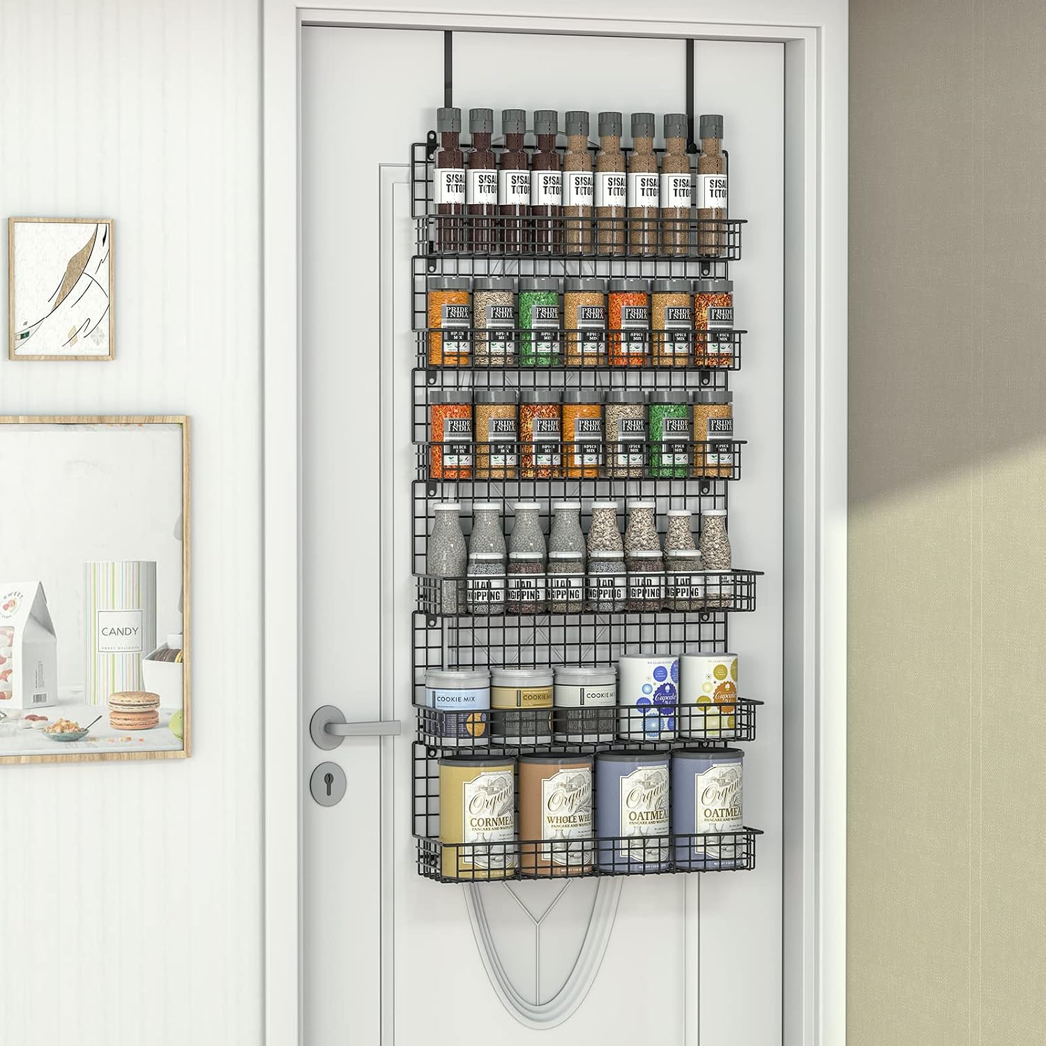 6-Tier Over Door Spice Rack