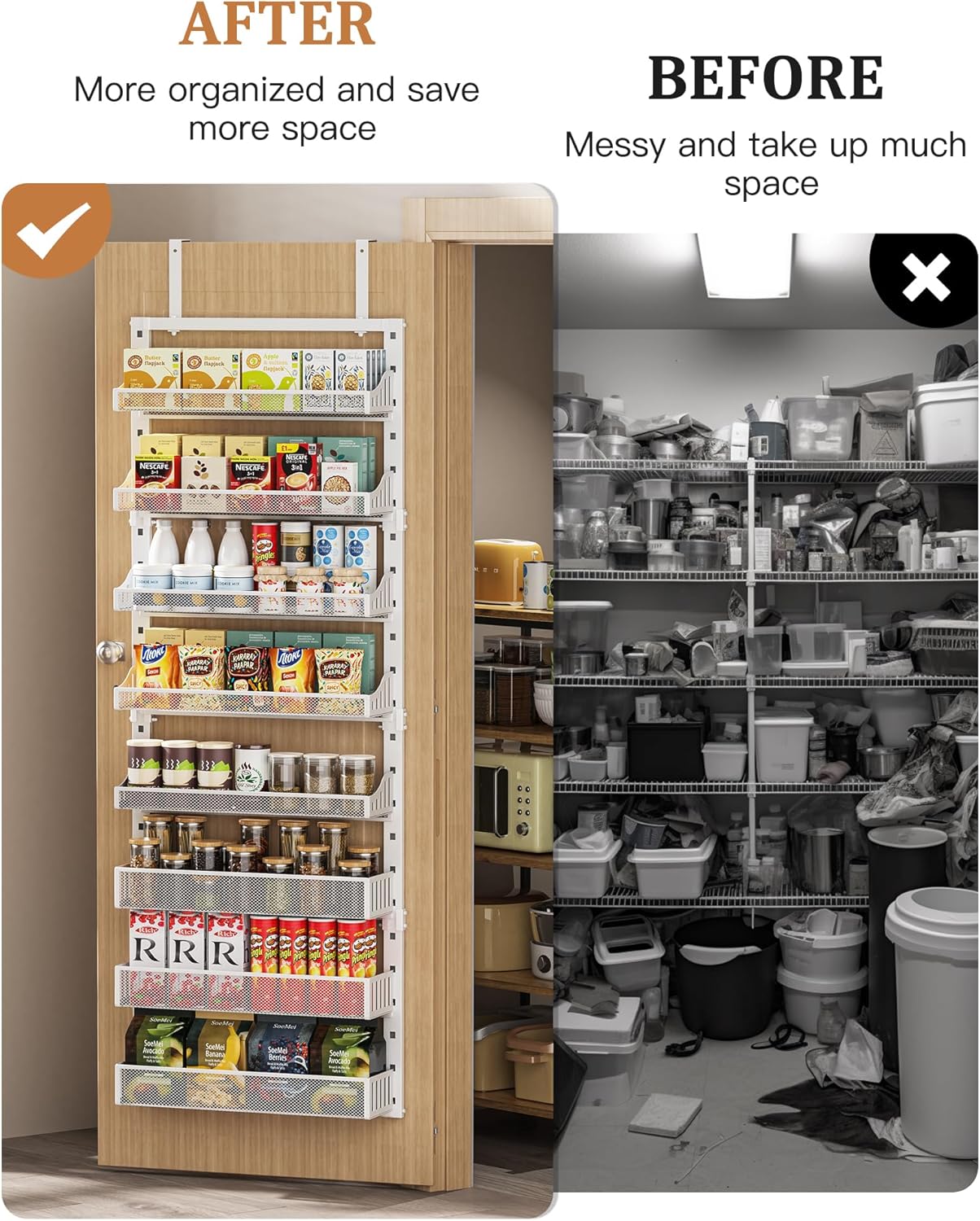 8-Tier 2IN1 Over Door Spice Rack