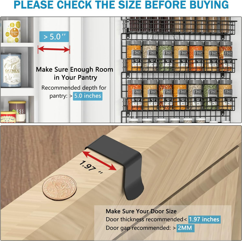 6-Tier Over Door Spice Rack
