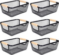 6 Pack Black Wire Storage Baskets
