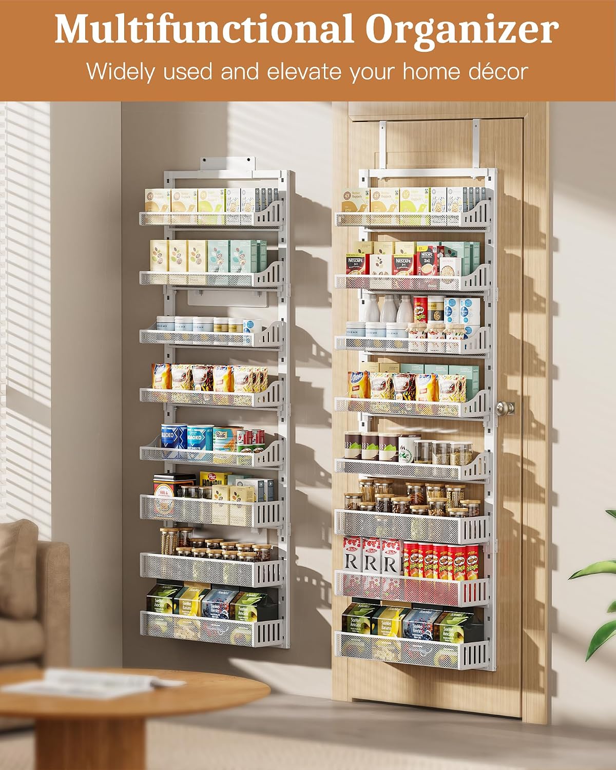 8-Tier 2IN1 Over Door Spice Rack