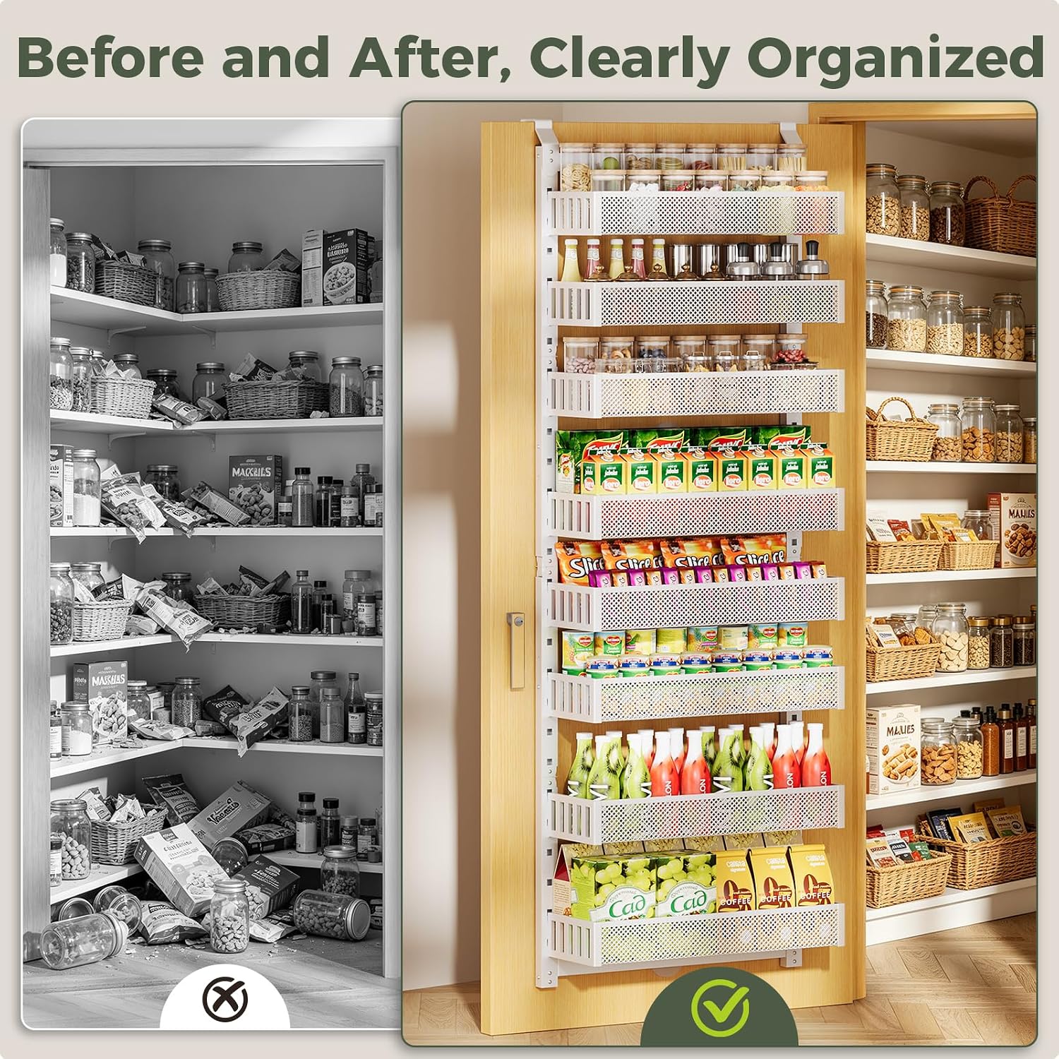 8-Tier 2IN1 Over Door Spice Rack