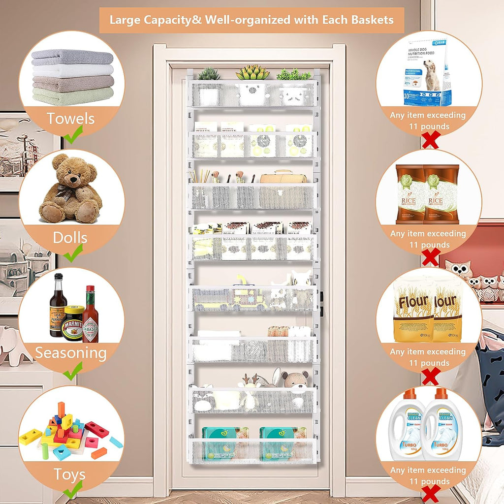 8-Tier Over Door Mesh Storage Organizer