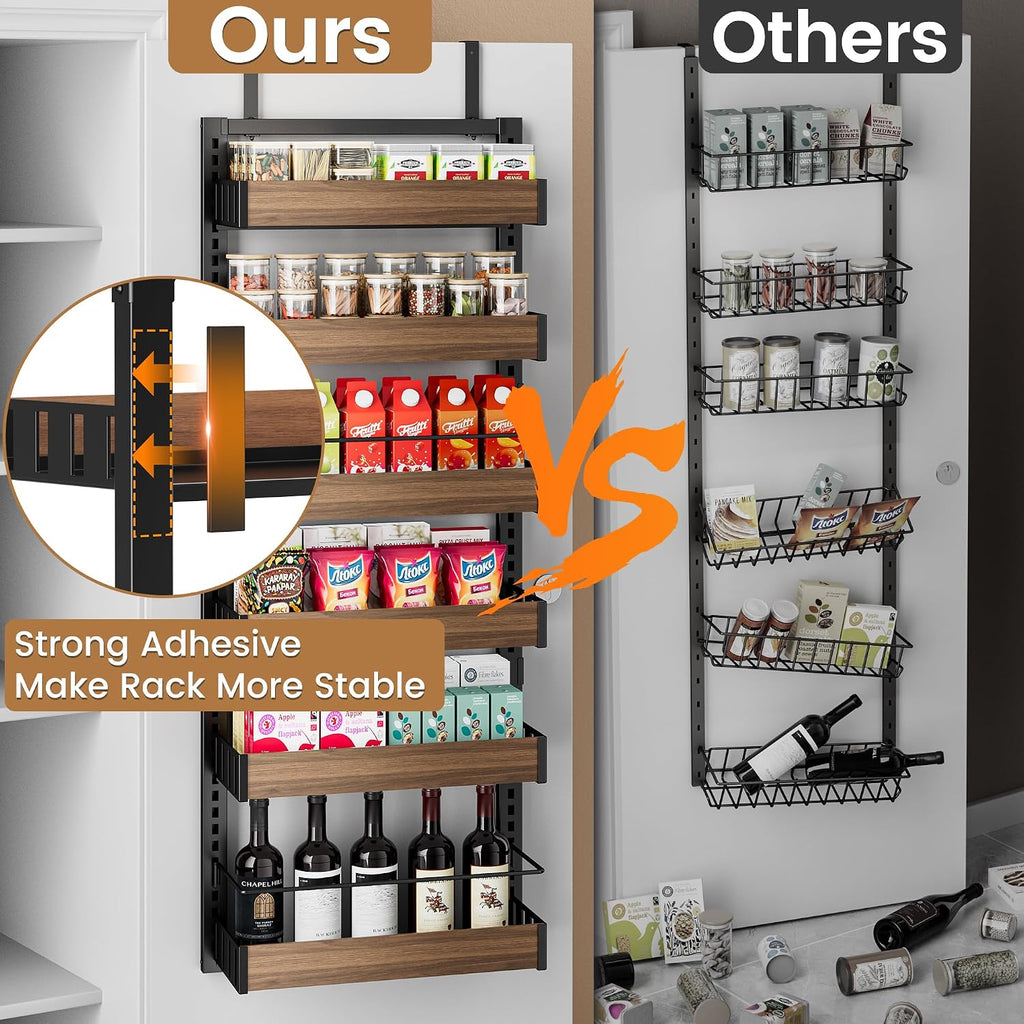 6 Tier 2IN1 Over Door Spice Rack