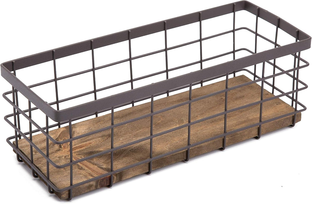 Small Brown Wire Storage Baskets