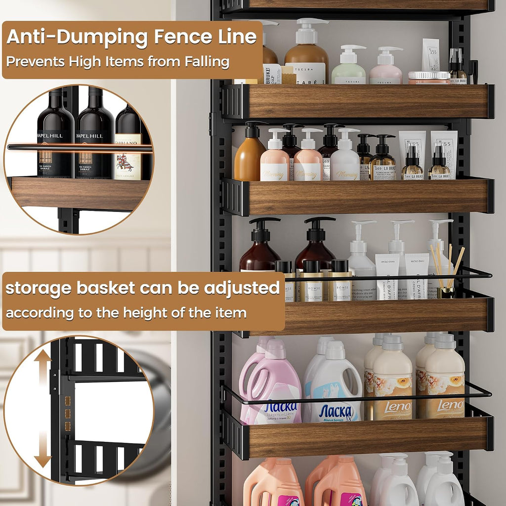 6 Tier 2IN1 Over Door Spice Rack