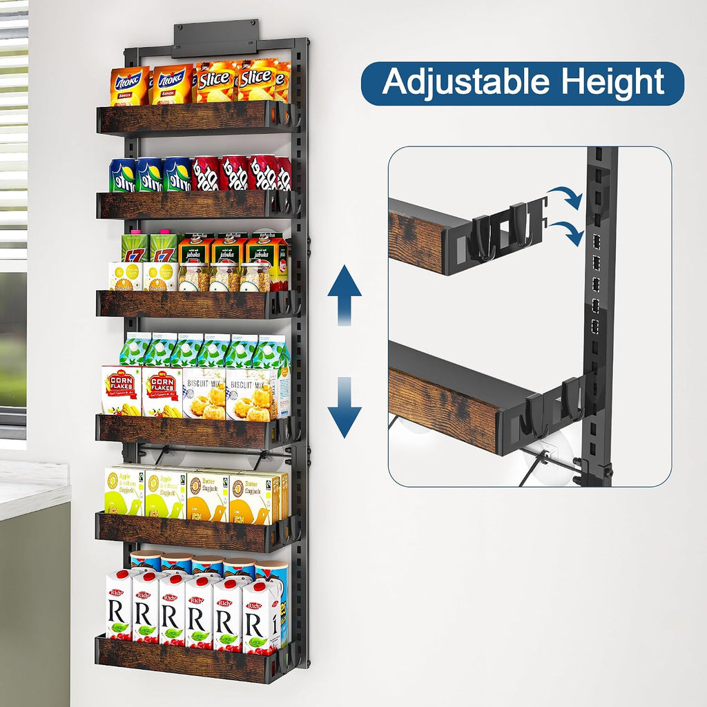 6-Tier Over Door Spice Storage Organizer