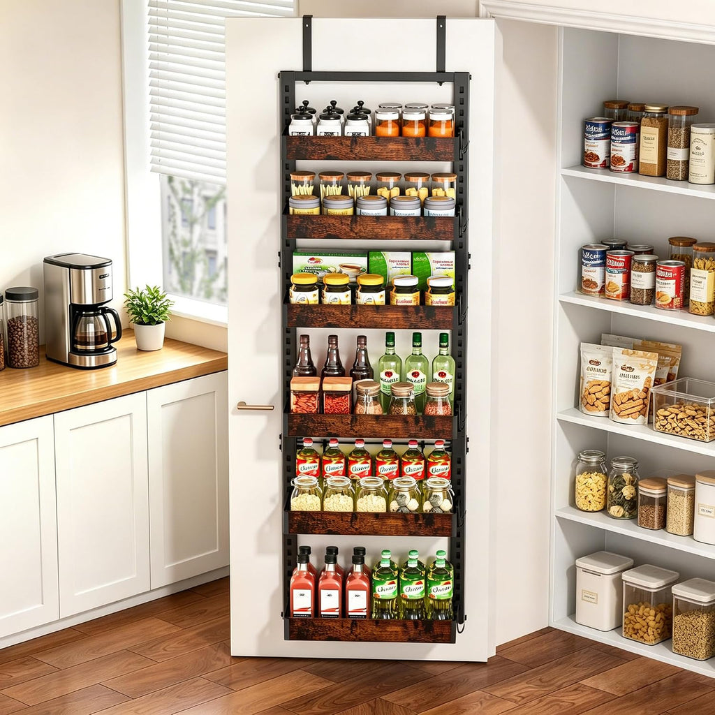6-Tier Over Door Spice Storage Organizer