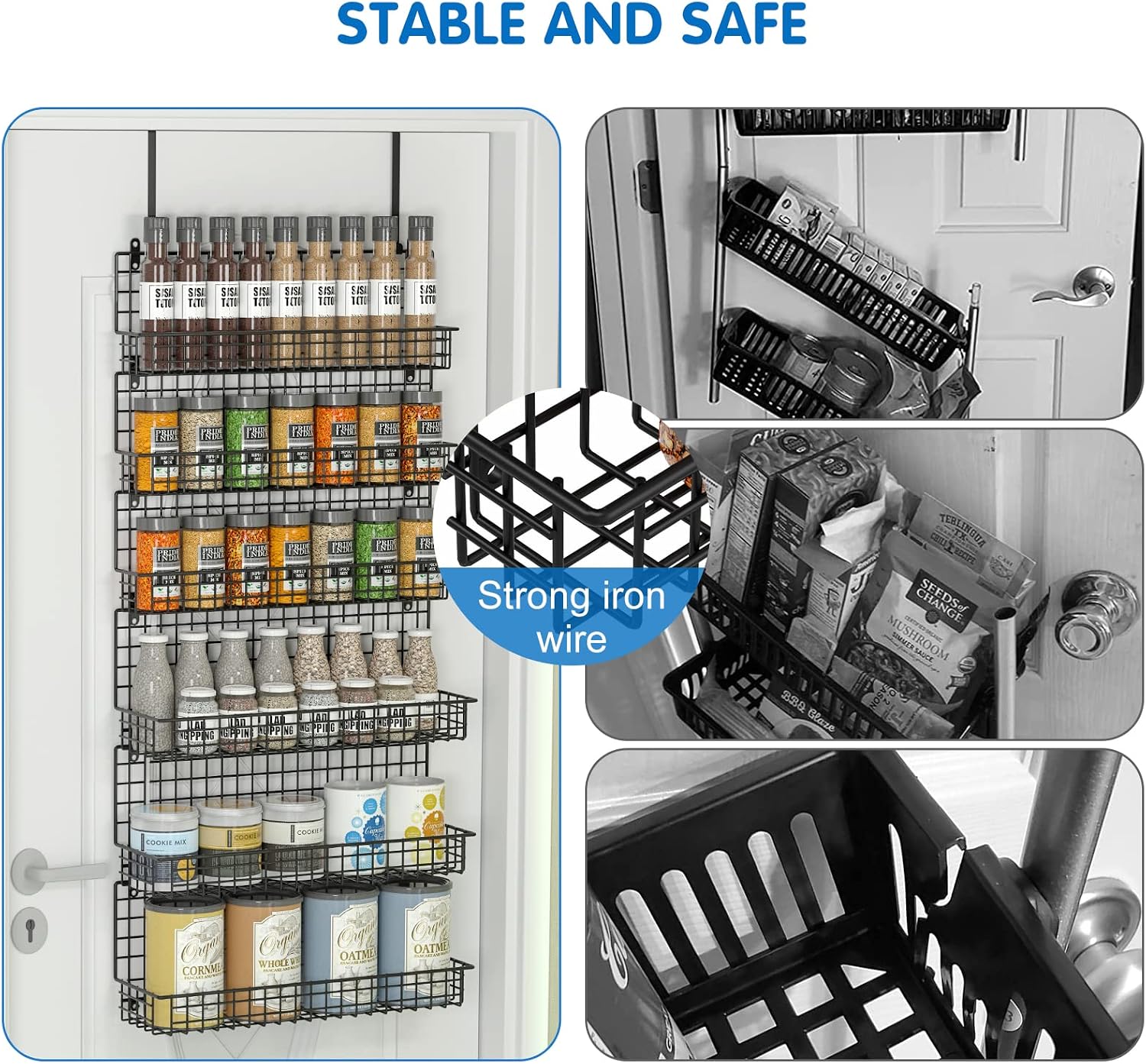6-Tier Over Door Spice Rack