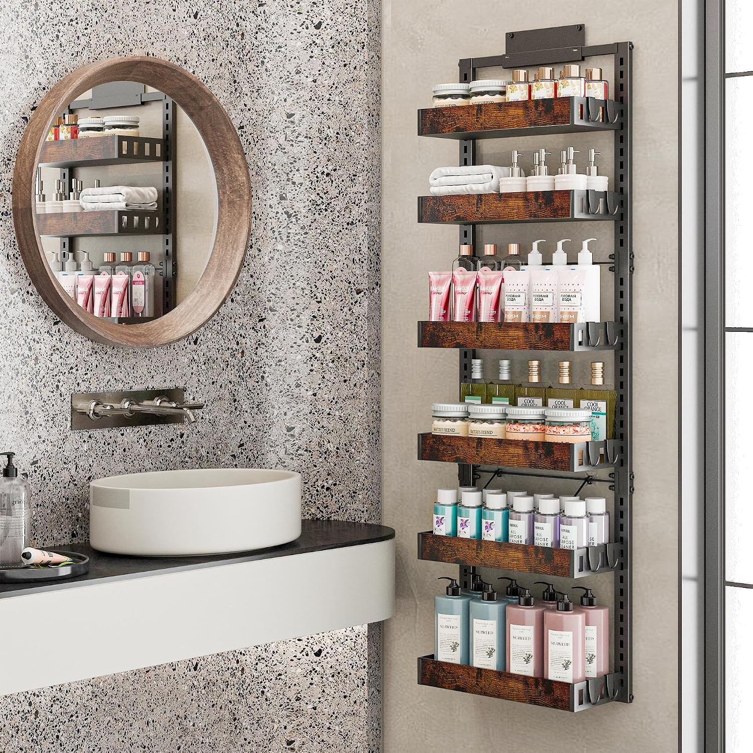 6-Tier Over Door Spice Storage Organizer
